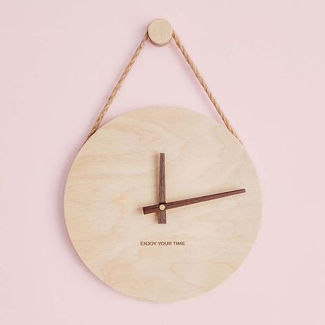 Horloge Murale Bois, Rétro Horloge Créative Pendule Silencieuse, Decoration Chambre, Deco Maison, Décoration De La Maison, Chambre, Salon, Couloir, Café, Bar, Bureau, D (1/5)