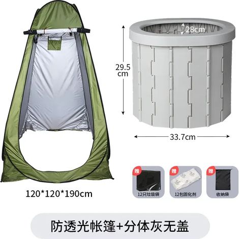 (A1) Toilettes pliantes pratiques pour le camping et les voyages en voiture : toilettes portables d'extérieur, anti-odeurs et antidérapantes. (1/3)