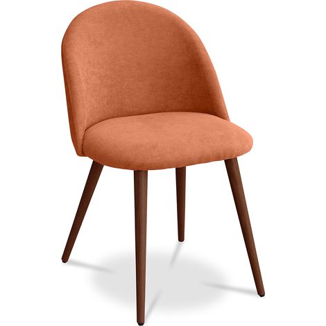 Esszimmerstuhl - Bezogen mit Stoff - Skandinavischer Stil - Evelyne Orange