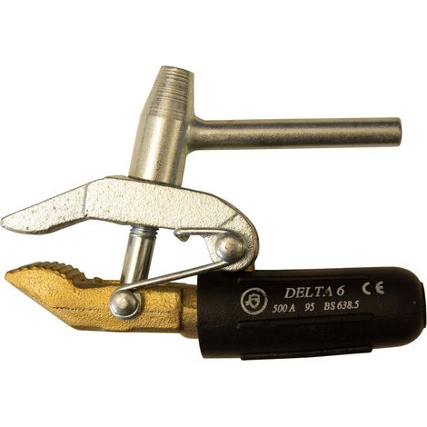ELMAG Masseklemme Mit Schraubverschluß, (600 Ampere / 35% ED), Messing (1/2)