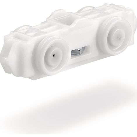 Geze ZT-Doppelrollenwagen mit Aufhängeschraube Rollan 40 NT Kunststoff w lack