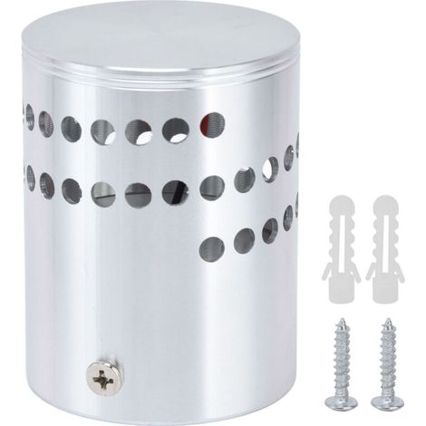 Luminaire Murale LED en Aluminium à Perforations Spirales, Dissipation Thermique Efficace, 3W, 85-265V, Lumière Rouge