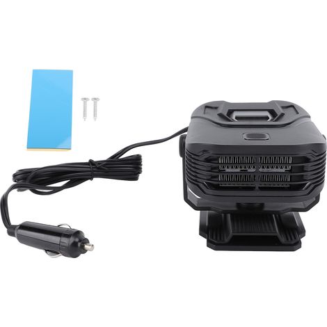 Ortviai Chauffage Auto 150 W pour Pare-Brise – Désembuage & Déglace Rapide, Fixation Adhésive Rotative, Noir/Gris (1/5)