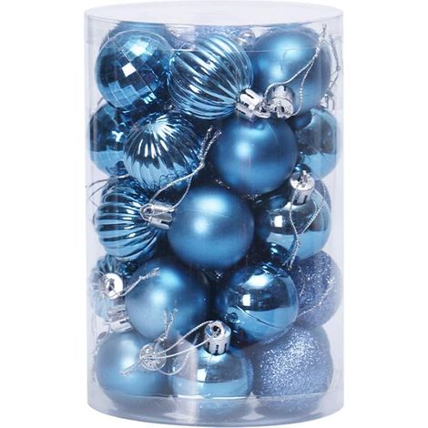 Assortiment de boules de Noël à suspendre, décorations incassables, ensemble d'ornements-WOODTOR (1/5)