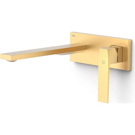 TRES 20230032OM SLIM Pieza Vista para Cuerpo Empotrado De Lavabo Color Oro Mate 24K - ref: 20230032OM