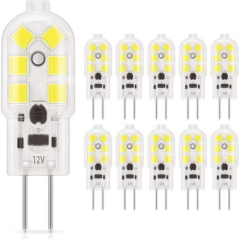 Ampoule G4 LED 1.5W, 180LM, AC/DC 12V, Équivalent 20W Halogène, Lumière du Jour 6000K, Lot de 10 (1/4)