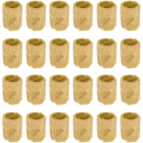 Blocs de laine de roche 50 pièces – Bouchons hydroponiques pour semis – Idéal pour culture en intérieur – Matériau léger et isolant (1/4)