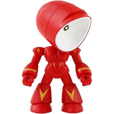 Einsamer Roboter Cartoon Niedlicher Roboter Licht Mini Roboter LED Nachtlampe für Jungen Mädchen Schlafzimmer Heimdekorationen (Rot)
