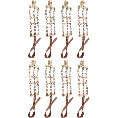 Lot de 8 chaînes à neige antidérapantes et réglables pour pneus de 165 mm à 265 mm (1/5)
