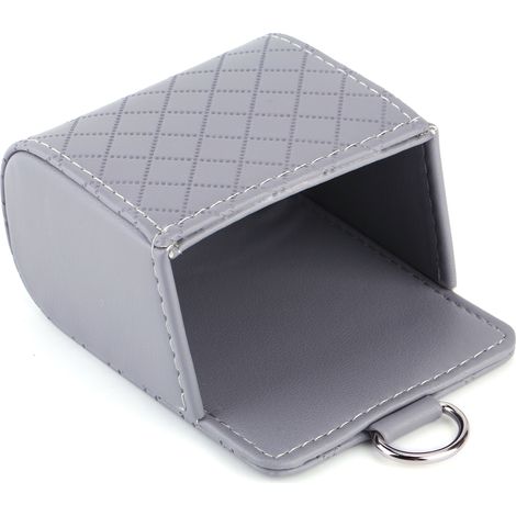 Pochette de Rangement Universelle pour Voiture, Organisateur de Siège avec Porte-Téléphone et Étui à Lunettes de Soleil, Boîte de Rangement, Gris