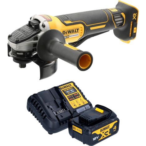 Smerigliatrice angolare a batteria DeWalt DCG 406 M1 18 V 125 mm Brushless + 1x batteria 4,0 Ah + caricabatteria (1/4)