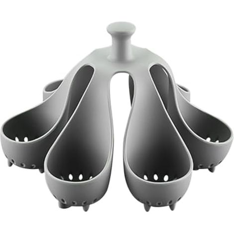 Cuisson à Œufs, Porte-Œufs Durs en Silicone, Cuiseur pour 6 Œufs avec Trou de Drainage, pour Gadget de Camping de Cuisine (1/5)