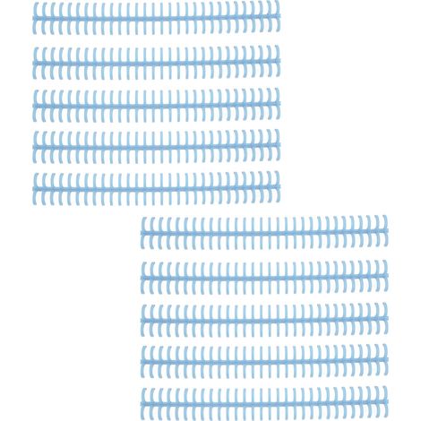 Lot de 10 spirales de reliure à 30 trous, en plastique, pour feuilles mobiles, diamètre 1,27 cm (1/2 po), bleu clair. (1/5)
