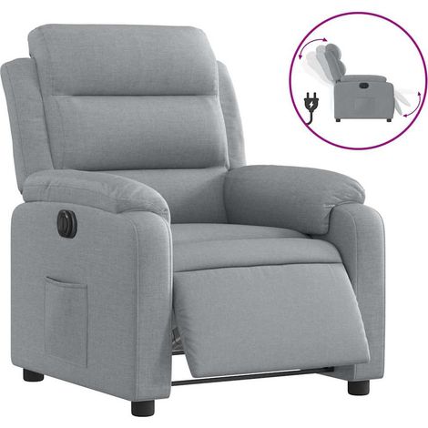 Maison Exclusive - Relaxsessel Elektrisch Hellgrau Stoff