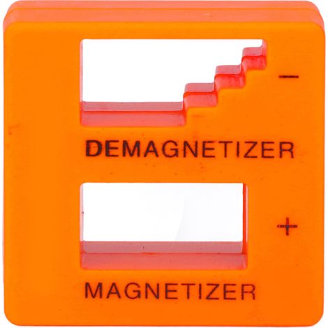 Tragbarer ABS-Magnetisierer/Entmagnetisierer für Schraubendreherbits, Schrauben, Muttern, Spitzzangen, Orange, Präzisionsmagnetwerkzeug (1/5)
