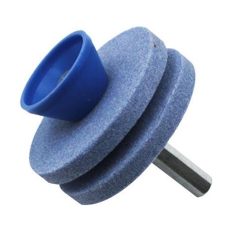 Lawnmower blade sharpener, double-layer corundum sharpening stone, suitable for electric or manual lawnmowers. (1/5)