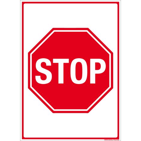 Autocollants de Signalisation Souple – Panneaux de Signalisation Autocollants – Plusieurs tailles au choix – Signalisation Française - Stop - 300 x 420 mm