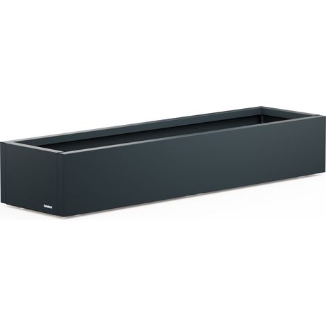 Fioriera Bassa Herstera PLANTER XIC 150 in Metallo colore Antracite 150x40x25 cm (1/4)