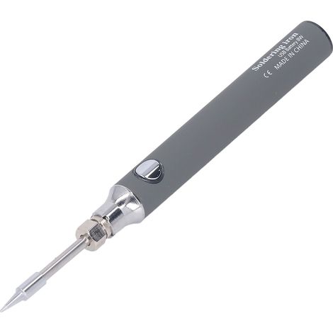 Tragbarer, kabelloser USB-Lötkolben, elektrisches Lötgerät mit 3 Geschwindigkeitsstufen und Kontrollleuchte, grau (1/5)