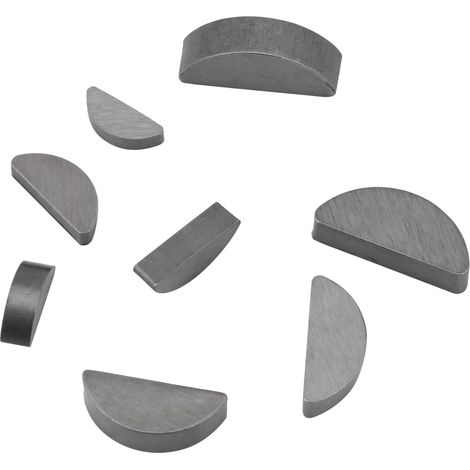 Kit de 80 clavettes demi-lune en métal, assortiment de fixations de tailles variées pour l'industrie mécanique (1/5)