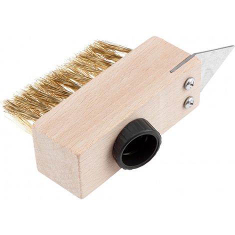 Cepillo de alambre para adoquines con rascador (1/5)