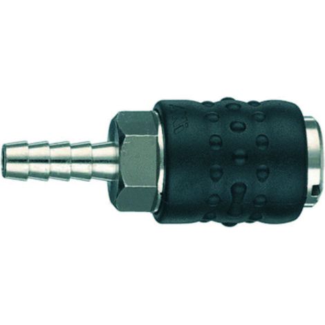 Rubinetto rapido universale a sfere con resca portagomma - attacco Ø mm.8 art.17/e - 5 pz