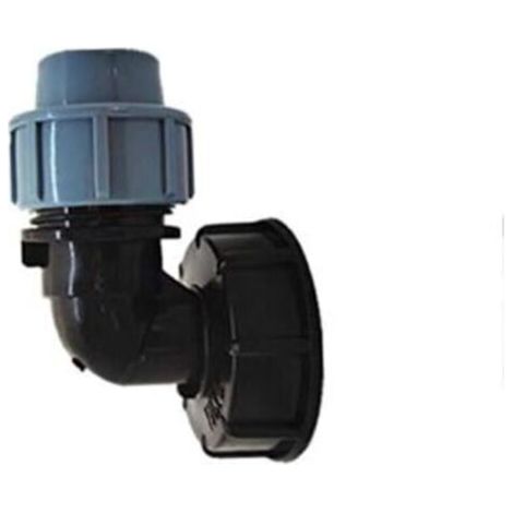 IBC-Tankadapter S60X6 Schlauchverbinder für IBC-Wassertank, 25-mm-Auslasswinkel