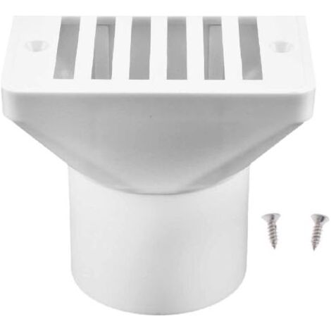 Accessoires de tuyau d'eau de piscine de remplacement carré de drain de plancher de crépine de piscine accessoires de remplacement de drain de plancher de trop-plein de 1,5 pouce (1/5)