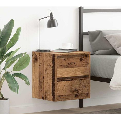 Wand-Nachttisch Altholz-Optik 38x34x40 cm