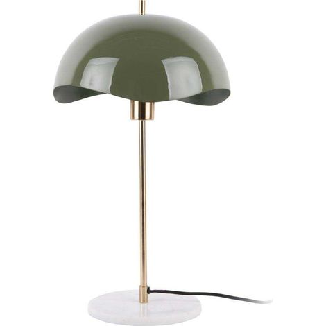 Lampe à poser en métal Waved dome Vert jungle (1/4)