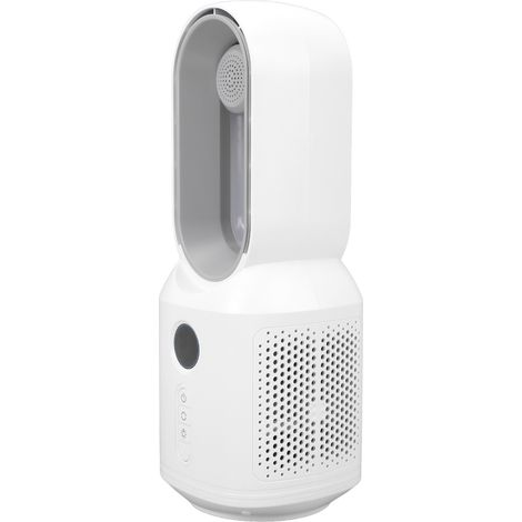 Ventilateur de bureau portable sans pales avec haut-parleur intégré, fonctionnement silencieux, 3 vitesses de ventilation réglables, lumière, connexion Bluetooth. Idéal pour la chambre, la maison, les (1/5)