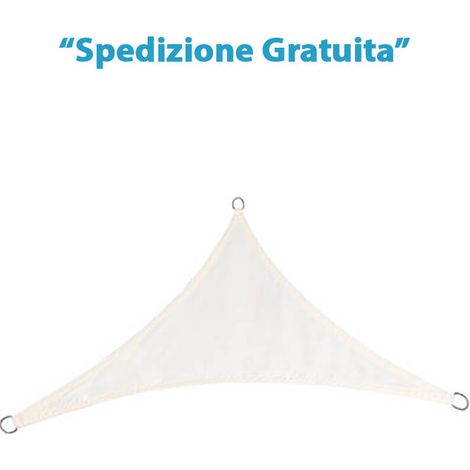 VELA OMBREGGIANTE LUXURY TRIANGOLARE STARS - POLIESTERE ECRU GR/MQ 180 MT 3,6X3,6X3,6 - 1 pezzo (1/2)