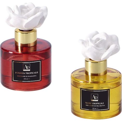 1 Pezzo Diffusore Profumo con Fiore in Ceramica 100 ml 2 Fragranze (1/2)