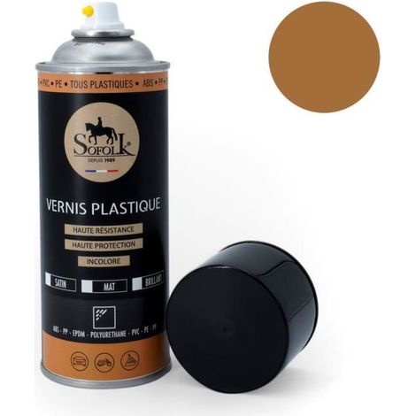 Pintura plástica - SOFOLK - 12-MARRÓN CLARO BRILLANTE - Alta resistencia - Interior/Exterior - Aerosol 400 ml (1/2)