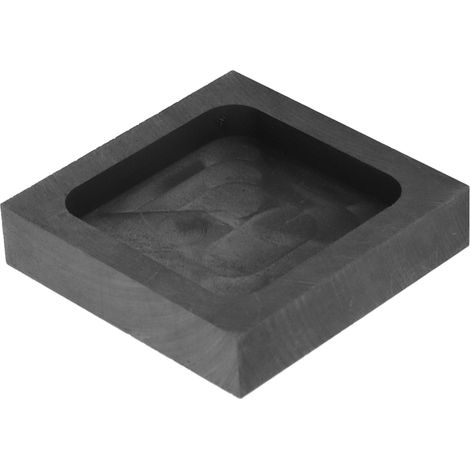 Moule à lingots en graphite professionnel quadratique pour affinage et coulée d'or, argent, laiton, cuivre - Moule de fonderie en graphite (1/5)