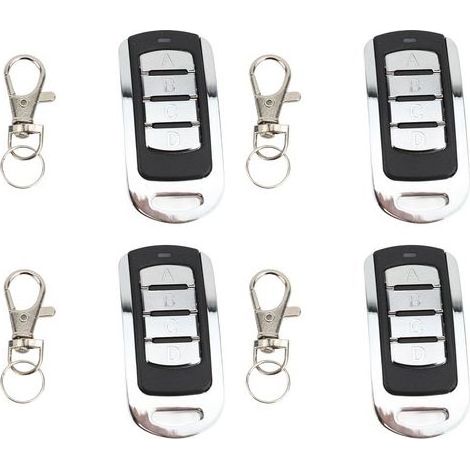 Ouvre-télécommande de Porte de Garage à 4 Boutons, 250 à 913MHz, Bande Complète, Haute stabilité, pour la sécurité de la Maison (4PCS). (1/2)