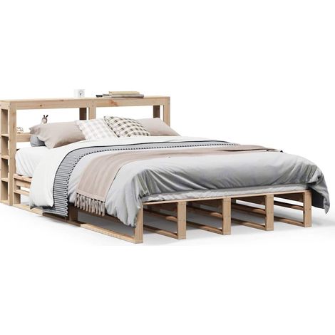 Maison Exclusive - Massivholzbett ohne Matratze 150x200 cm Kiefer