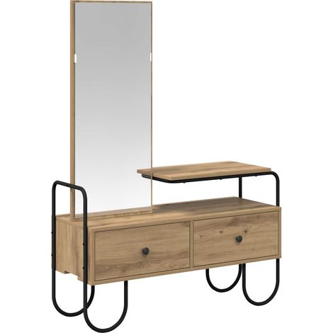 Dressing Table Artisan Oak 100 x 36.5 x 136 cm Engineered Wood vidaXL (1/5)