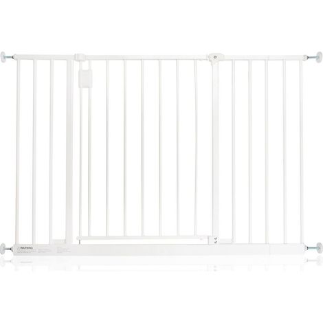 Bettacare Extra Wide Hallway Dog Gate, 109cm - 115cm, White, Pressure Fit Pet Gate, Puppy Safety Barrier