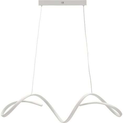 Lampadario LED Uter Bianco - Sospensione Moderna Lineare con 3 Temperature di Colore - 80x20x120 cm