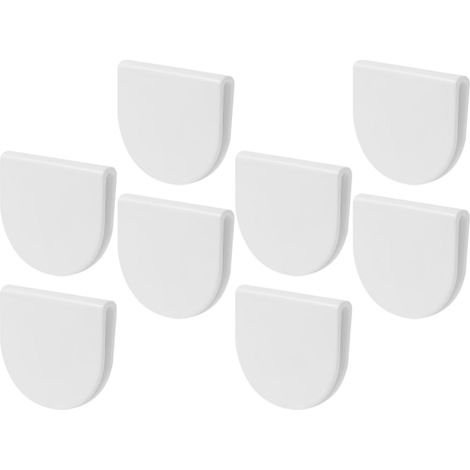 adhésives pour rideau de douche blanches lot de 8 en ABS (1/5)
