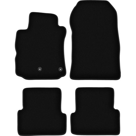 Tapis de sol basiques en velours noir pour : Renault Modus minivan (2004-2012) (1/5)