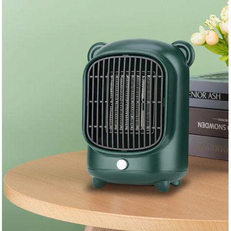 Mini radiateur soufflant PTC céramique de bureau 500W Chauffage portable compact ultra-silencieux ≤36dB, thermostat intelligent, arrêt coupure si basculement (1/5)