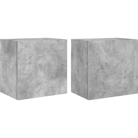 Mobile TV da parete scaffale per televisione multimediale televisione buffet sala da pranzo soggiorno camera da letto 2 pezzi 40,5 x 30 x 40 cm pannelli compositi grigio 020028917