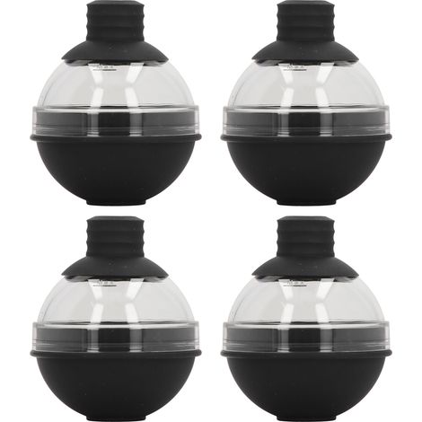 Moule à Glaçons Sphériques Ortviai Silicone 6cm Lot de 4 Boules XXL Transparentes pour Whisky Cocktails Bar (1/5)