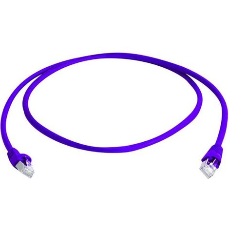 Câble de raccordement réseau informatique RJ45 Telegärtner 100008685 CAT 6a S/FTP lilas 5.00 m (1/2)