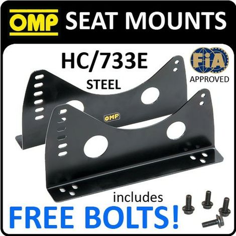 Soporte Lateral para Asiento Racing OMP HC/733E Acero Negro (350 mm) (2 pcs) 8027280170379 S3706220 OMP (1/2)