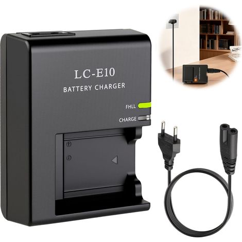Caricabatterie LP-E10 per Canon EOS 1100D 1200D 1300D 1500D 2000D per LC-E10C LC-E10 LC-E10E 3000D 4000D Rebel T7 T6 T5 T3 T100 Kiss X50 X70 X80 X90, Caricabatterie per fotocamere (1/5)
