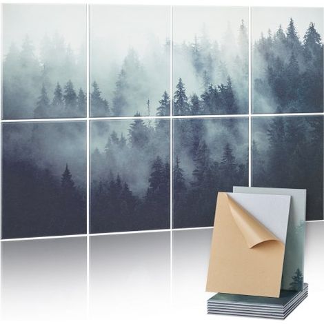 Panneau Acoustique - Lot de 8 Mousse Acoustique Mural Autocollant (1/5)
