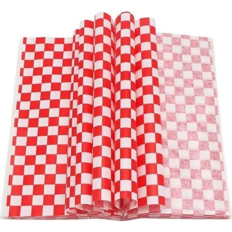 Serviettes en papier de soie à carreaux en coton, 30,5 cm x 30,5 cm, 50 feuilles, multicolores (1/4)
